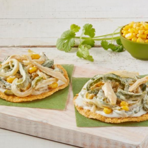 Tostadas de rajas poblanas - Vidactual